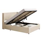Gestoffeerd bed Savona - 200 x 120 cm - Beige, Huis en Inrichting, Slaapkamer | Bedden, Verzenden, Nieuw
