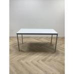 Tweedehands kantinetafel metalen onderstel  i.h.v, Ophalen of Verzenden, Gebruikt, Bureau