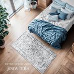 2dekans | tectake® Vintage design tapijt - Dalia - Laagpolig, Ophalen of Verzenden, Zo goed als nieuw, Grijs