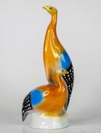 Hollohaza - Beeldje - Stylized guinea fowls porcelain -