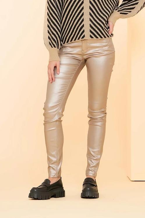 -50% Geisha  Geisha 41813-10 jeans coated gold  maat XS, Kleding | Dames, Spijkerbroeken en Jeans, Nieuw, Verzenden