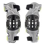 Alpinestars Bionic-7 Zilver Geel Fluo Knie Brace Set, Verzenden, Nieuw