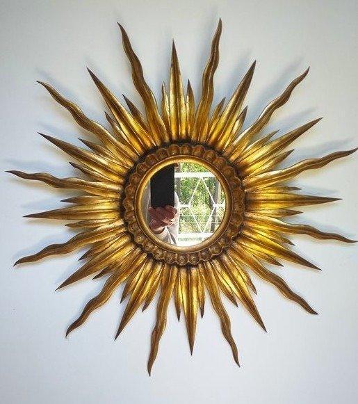 António Entalhador - Spiegel - Kersenhout - 60 cm, Antiek en Kunst, Curiosa en Brocante