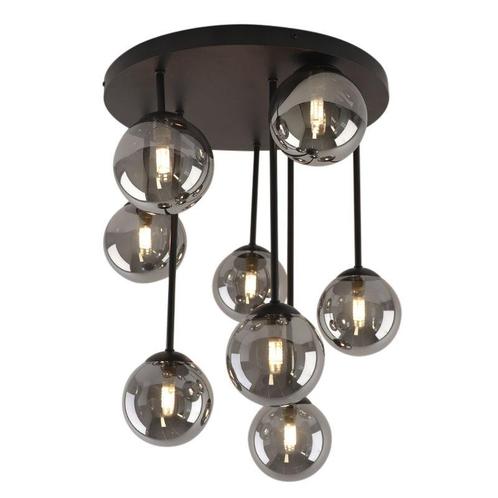 Design plafondlamp grijs, Stacy, Huis en Inrichting, Lampen | Plafondlampen, Nieuw, Glas, Ophalen of Verzenden