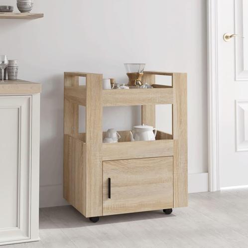 vidaXL Keukentrolley 60x45x80 cm bewerkt hout sonoma, Huis en Inrichting, Keuken | Keukenbenodigdheden, Nieuw, Verzenden