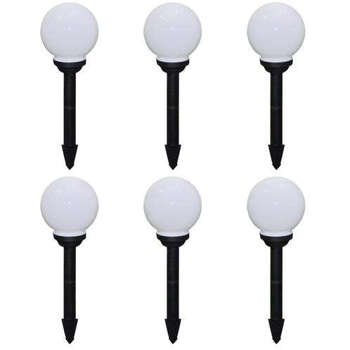 vidaXL Tuinpadlampen 6 st met grondpin LED 20 cm, Tuin en Terras, Buitenverlichting, Nieuw, Verzenden