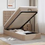 vidaXL Ottomaanse bed met matras 90x190cm kunstleer, Overige materialen, 90 cm, Eenpersoons, Bruin
