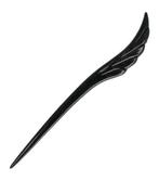 Haarpin Wing Vorm Kunststof 17cm Zwart, Nieuw