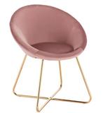 Eetkamerstoel met Armleuningen –Stoffen Zitting en Metalen P, Huis en Inrichting, Stoelen, Verzenden, Nieuw