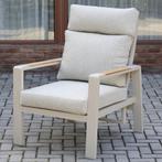 Ripasso verstelbare lounge tuinstoel latte zand aluminium, Tuin en Terras, Ophalen of Verzenden, Nieuw, Aluminium