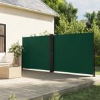 vidaXL Windscherm uittrekbaar 160x1200 cm donkergroen, Verzenden, Nieuw