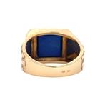 Gouden vintage zegelring met lapis lazuli 18 kt, Ophalen of Verzenden, Nieuw
