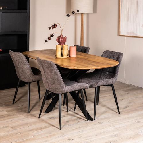 Eetkamertafel Alexander - Deens ovaal - Mangohout - Naturel, Huis en Inrichting, Tafels | Eettafels, Nieuw, Verzenden