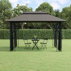 vidaXL Prieel met zijwanden 400x300x270 cm staal, Tuin en Terras, Partytenten, Verzenden, Nieuw