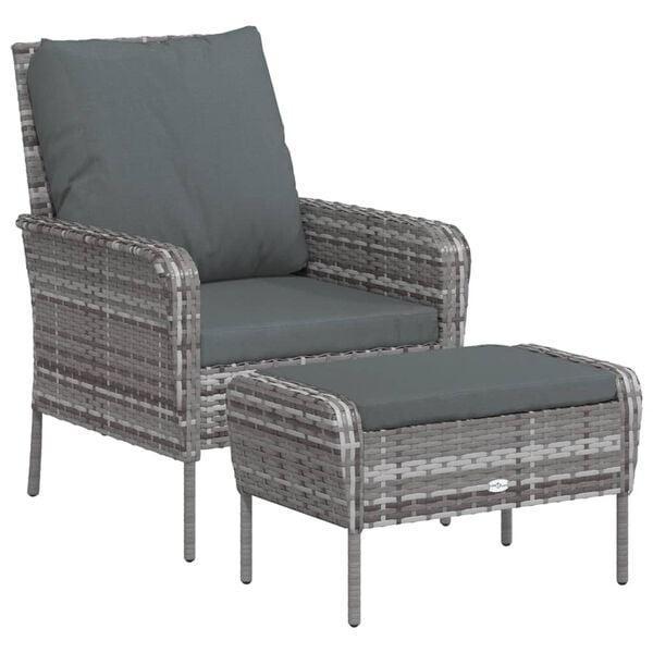 Luxe Tuinstoel & Voetenbank - Tweedekansje voor Relaxen!, Tuin en Terras, Tuinstoelen, Nieuw, Rotan, Ophalen of Verzenden