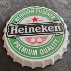 Wandbord met flesdop Heineken - Reclamebord - Metaal