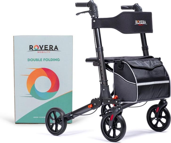 3 keer opvouwbare lichtgewicht rollator Rovera Mobility, Diversen, Rollators, Nieuw, Lichtgewicht, Opvouwbaar, Verzenden