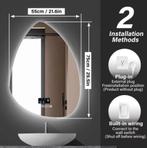 Slimme LED Badkamerspiegel Waterdruppel met Anticondens, Huis en Inrichting, Verzenden, Nieuw