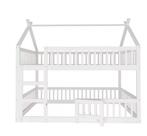 Huisbed stapelbed 140x200 cm met trap en deur, Verzenden, Nieuw