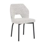 *WOONWINKEL* Must Living Bloom Moderne Eetkamerstoel Boucle, Huis en Inrichting, Stoelen, Nieuw, Grijs, Verzenden