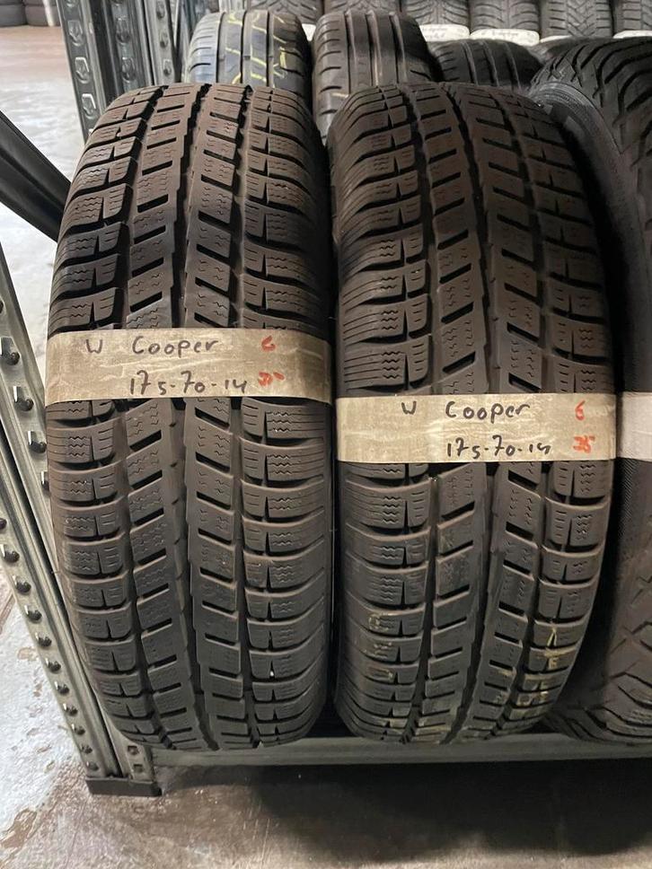 175-70-14 Cooper Winterbanden 6mm Incl Montage 175 70 14, Auto-onderdelen, Banden en Velgen, 14 inch, Winterbanden, 175 mm, Personenwagen