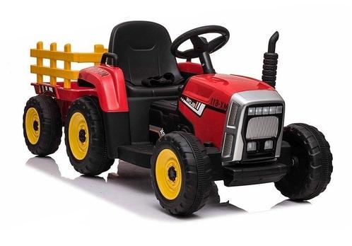Rode elektrische tractor met aanhanger en 2,4Ghz afstandb..., Kinderen en Baby's, Speelgoed | Buiten | Accuvoertuigen, Nieuw, Ophalen of Verzenden