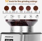 Koffiemolen elektrisch - Koffiemaler - 180W - Zilver - Aigos, Verzenden, Zo goed als nieuw