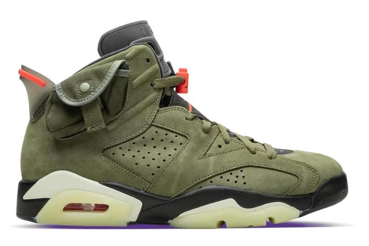Nike Air Jordan 6 Travis Scott Medium Olive • 43, Kleding | Heren, Schoenen, Sneakers of Gympen, Ophalen of Verzenden