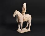Keramiek Paard met ruiter. Oud Chinees. Tang-dynastie. - 34