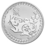 Lunar - Year of the Rat (New Zealand) 1 oz 2020, Verzenden, Losse munt, Zilver