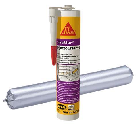 Sika Bouw Sikamur injectocream 100 300 ml, wit, koker, Doe-het-zelf en Verbouw, Isolatie en Afdichting, Nieuw, Verzenden