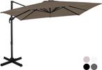 2dekans | VONROC Premium Zweefparasol Pisogne 300x300cm –, Ophalen of Verzenden, Zo goed als nieuw
