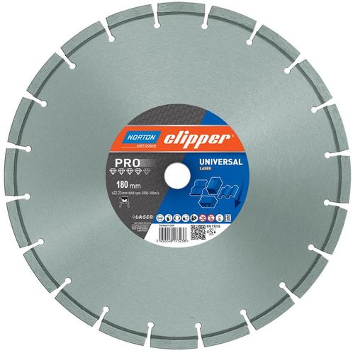 Diamantzaagblad Norton Clipper Pro Universeel 180 x 22,23 mm, Zakelijke goederen, Machines en Bouw | Tuin, Park en Bosbouw, Overige typen