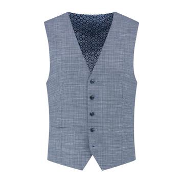 GENTS - Gilet structuur steenblauw - 46 beschikbaar voor biedingen