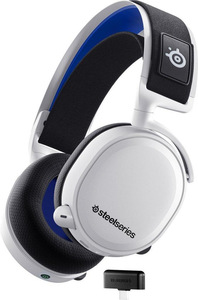 SteelSeries Arctis 7P+ Wireless Headset - Wit PS4, Spelcomputers en Games, Spelcomputers | Sony PlayStation 4, Zo goed als nieuw