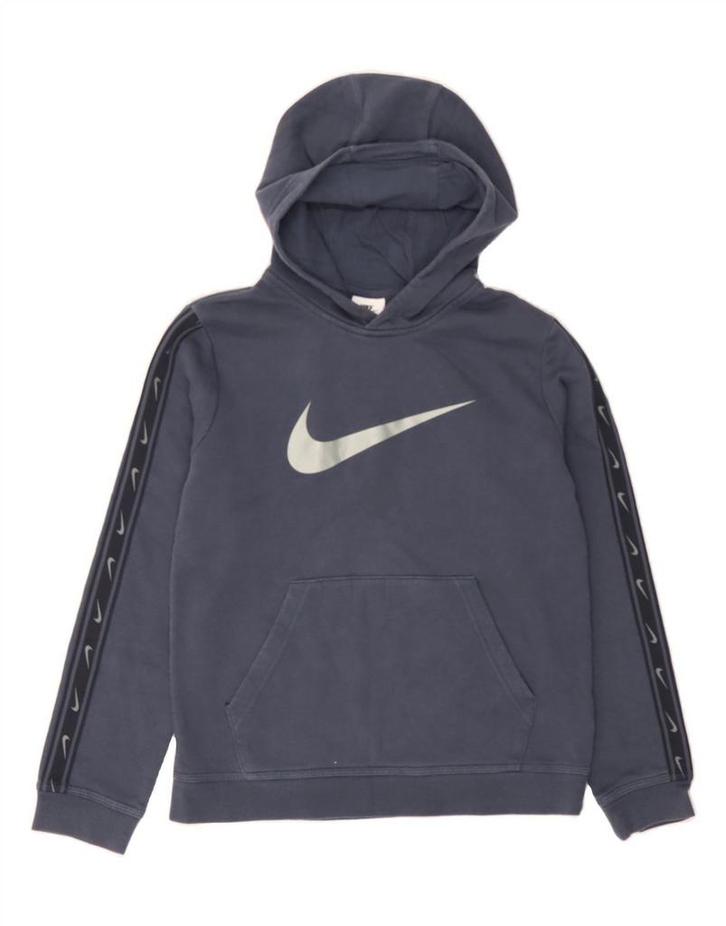 NIKE Boys Graphic Hoodie Jumper 12-13 Years Large Navy Blue, Kleding | Heren, Truien en Vesten, Verzenden