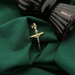 Gouden hanger van een kruis met corpus | INRI, Sieraden, Tassen en Uiterlijk, Bedels, Overige merken, Goud, Gebruikt, Ophalen of Verzenden