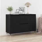 vidaXL Dressoir met lade Zwart eiken 101.5 x 35 x 70 cm, Huis en Inrichting, Kasten | Dressoirs, Verzenden, Nieuw, Overige houtsoorten