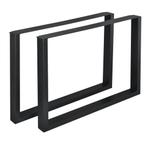 Stalen onderstel set van 2 U tafelpoot 100x72 cm zwart, Verzenden, Nieuw