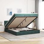 vidaXL Ottoman bed met matras en LEDs 180x200 cm fluweel, Huis en Inrichting, Eenpersoons, Verzenden, Nieuw, 80 cm