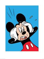 Kunstdruk Mickey Mouse Shocked 60x80cm, Huis en Inrichting, Verzenden, Nieuw