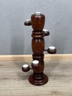 Grote houten kandelaar met vijf armen - Kandelaar - Hout, Antiek en Kunst