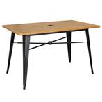 Tafel | Aluminium | Houtlook | In-/Outdoor | Parasolgat |, Verzenden, Nieuw in verpakking