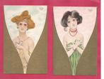 RAPHAEL KIRCHNER - Art Nouveau Complete Series (6 stuks):, Gelopen