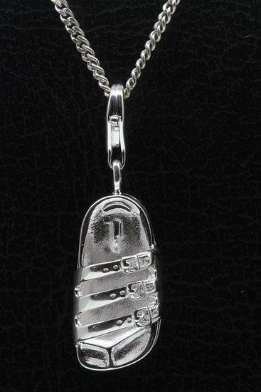 Zilveren Sandaal 3 riemen hanger en/of bedel, Sieraden, Tassen en Uiterlijk, Bedels, Verzenden