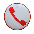 Telecom - Signaal voor openbare telefoon - Reclamebord -, Antiek en Kunst, Antiek | Wandborden en Tegels