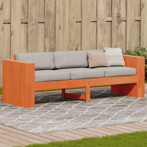 vidaXL Tuinbank 3-zits 189x60x62 cm massief grenenhout, Tuin en Terras, Tuinsets en Loungesets, Nieuw, Verzenden