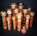Beeldje (13) - Twaalf traditionele kokeshi verschillende, Antiek en Kunst