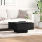 vidaXL Salontafel Zwart eiken 60 x 60 x 31,5 cm Bewerkt hout, Verzenden, Vierkant, Nieuw, 50 tot 100 cm