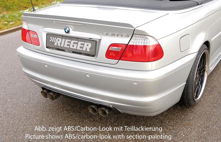 Rieger achterskirt Sport-Look | 3-Serie E46: 02.98-12.01 (to, Auto-onderdelen, Carrosserie en Plaatwerk, Nieuw, BMW, Verzenden